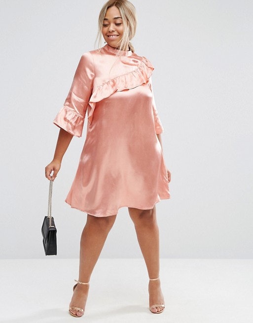 plus size silk dress